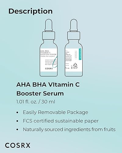 Miniatura 7 de COSRX AHA BHA - Suero potenciador de vitamina C de 1.01 onzas líquidas, antienvejecimiento, regordete e hidratante con niacinamida, no probado en