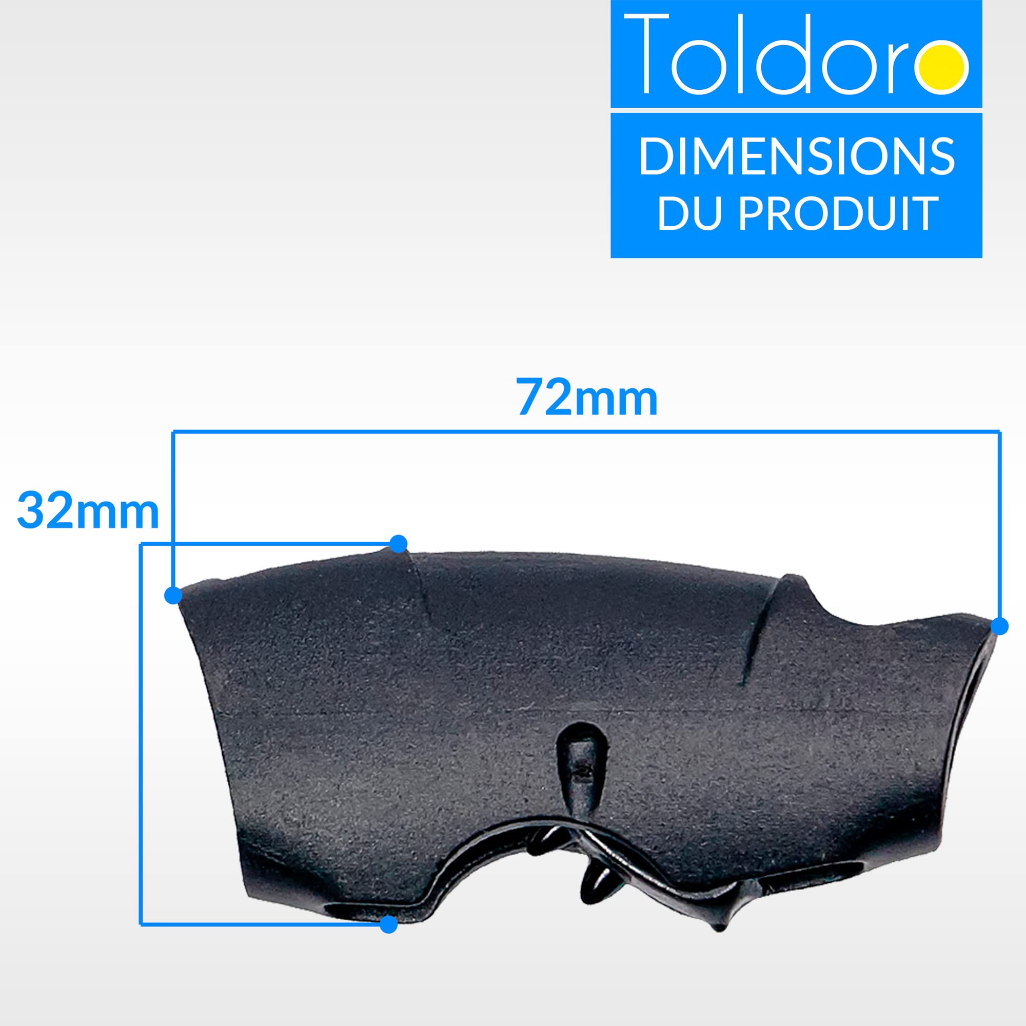 Toldoro Taquet coinceur Super Sharky 2 pièces de 8mm, Accessoires de Fixation de Corde pour voiliers et voiles d'ombrage