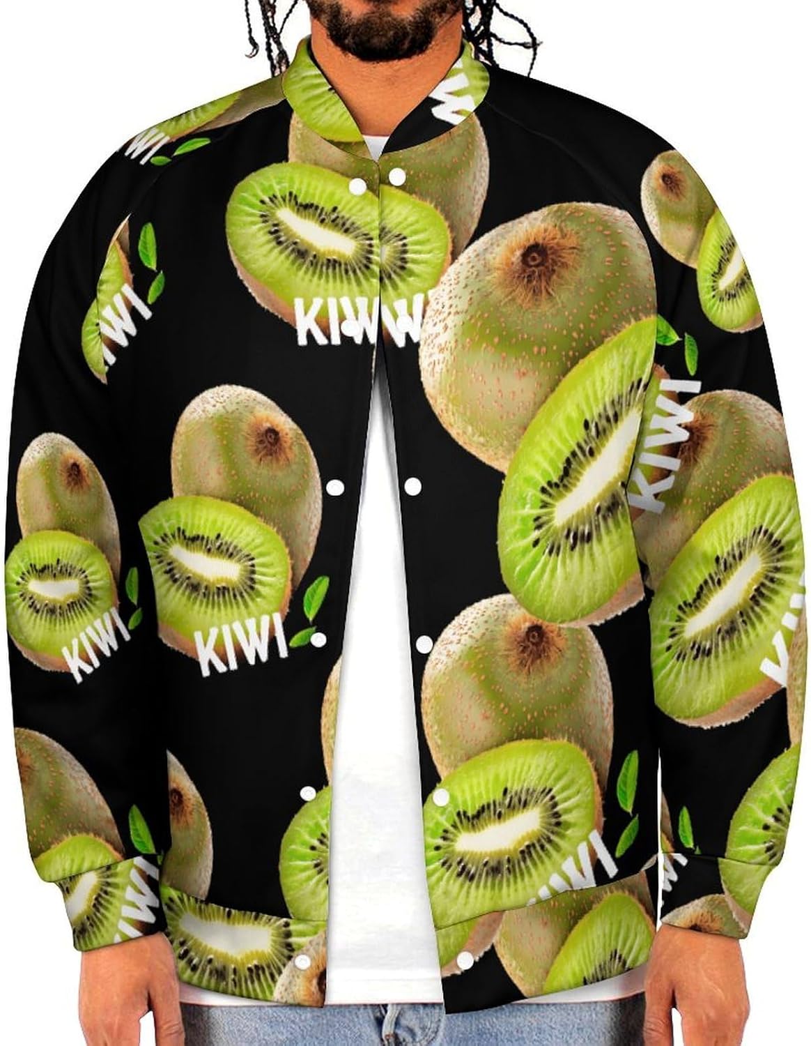 Kiwi Baseball Jacket Fashion Sports Sweatshirts Sweater Casual Coat Outwear for Men