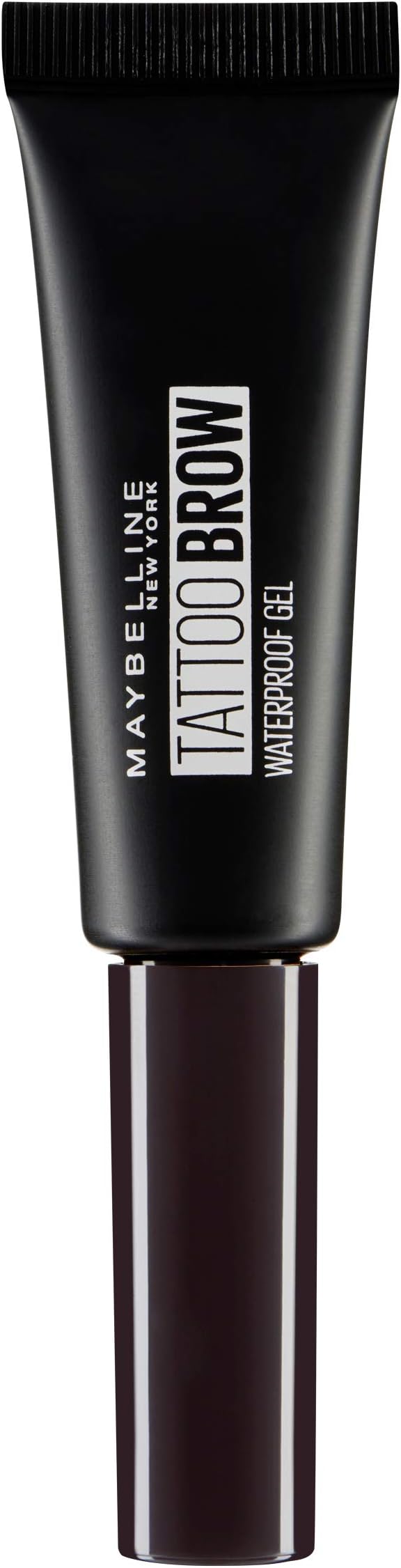Maybelline New York Eyebrow Gel, Tattoo Brow Waterproof Eyebrow Gel, No. 08 Black, 5 ml