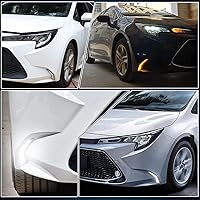 Vista 6 de Luz LED de circulación diurna con señal de giro secuencial Switchback blanca/ámbar para parachoques delantero compatible con Toyota Corolla