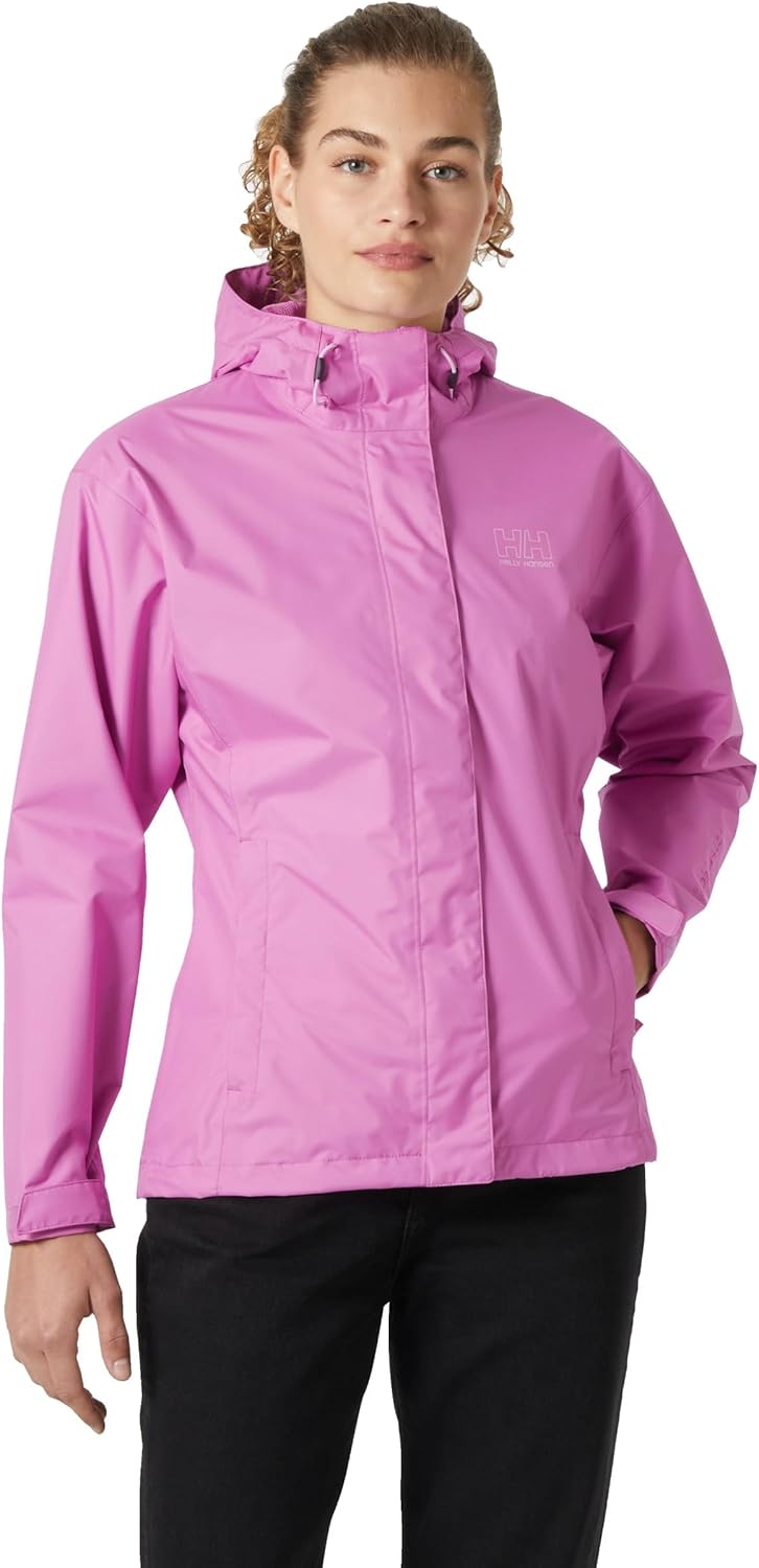 Helly Hansen Women's Seven J Waterproof, Windproof, and Breathable Rain Jacket with Hood
