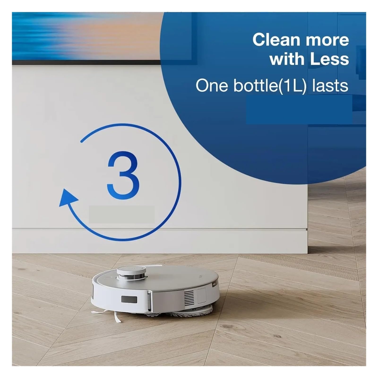 Płyn czyszczący do odkurzaczy podłogowych Kompatybilny z ECOVACS T20 N9＋T10 OMNI/T10 TURBO/X1 OMNI/X1 TURBO 1L Płyn czyszczący Akcesoria i części do odkurzaczy podłogowych
