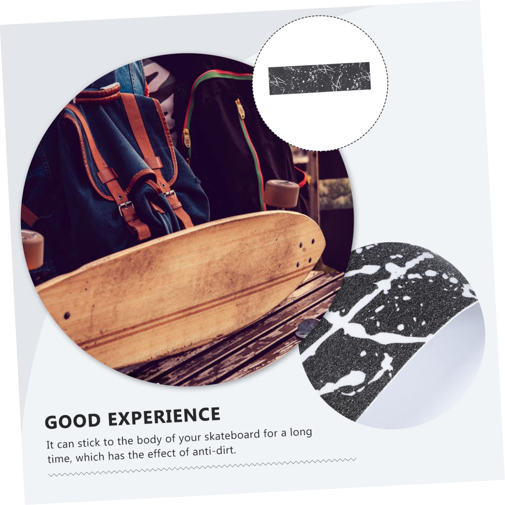 Sosoport 3stücke Scooter Grip Tape Wasserdichtes Sandpapier Für Skateboards Dekorativer Aufkleber Rutschfeste Oberfläche Für Besseren Und Einfach Zu Entfernen Rückstände