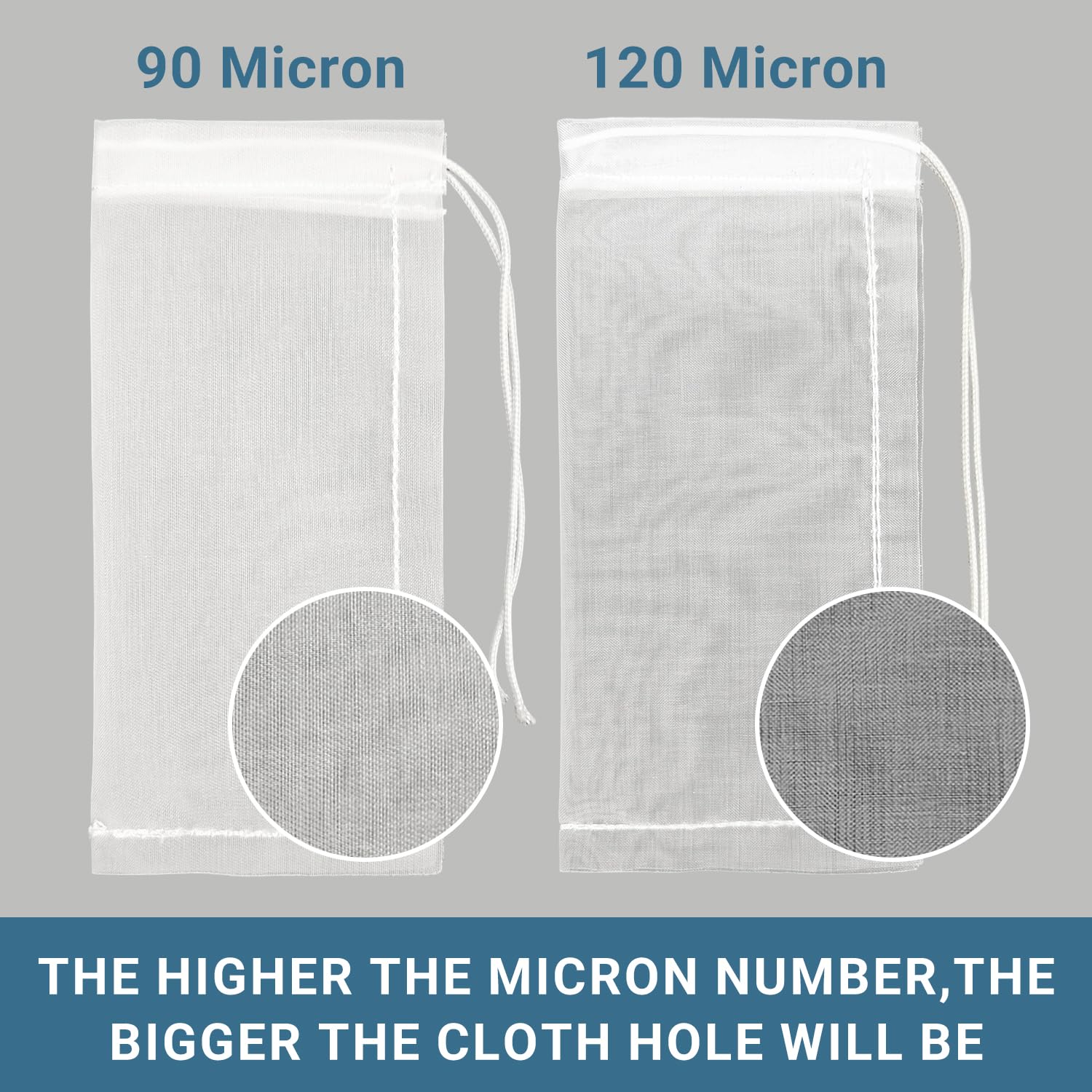 20 Pièces Rosin Sacs Nylon Press Bag Double & Couture pour l'Extraction d'Huile Colophane Mesh Filtres Sacs Fabrication Rosin (5 x 10 cm, 90 Microns, 120 Microns)