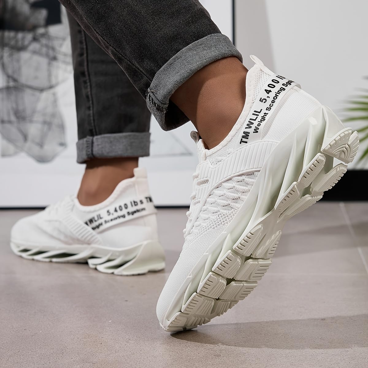 Uomo Donna Running Scarpe da Ginnastica Leggere Traspirante Casual Sportive Mesh Comode Fitness Jogging Sneakers Multicolore EU 36-46