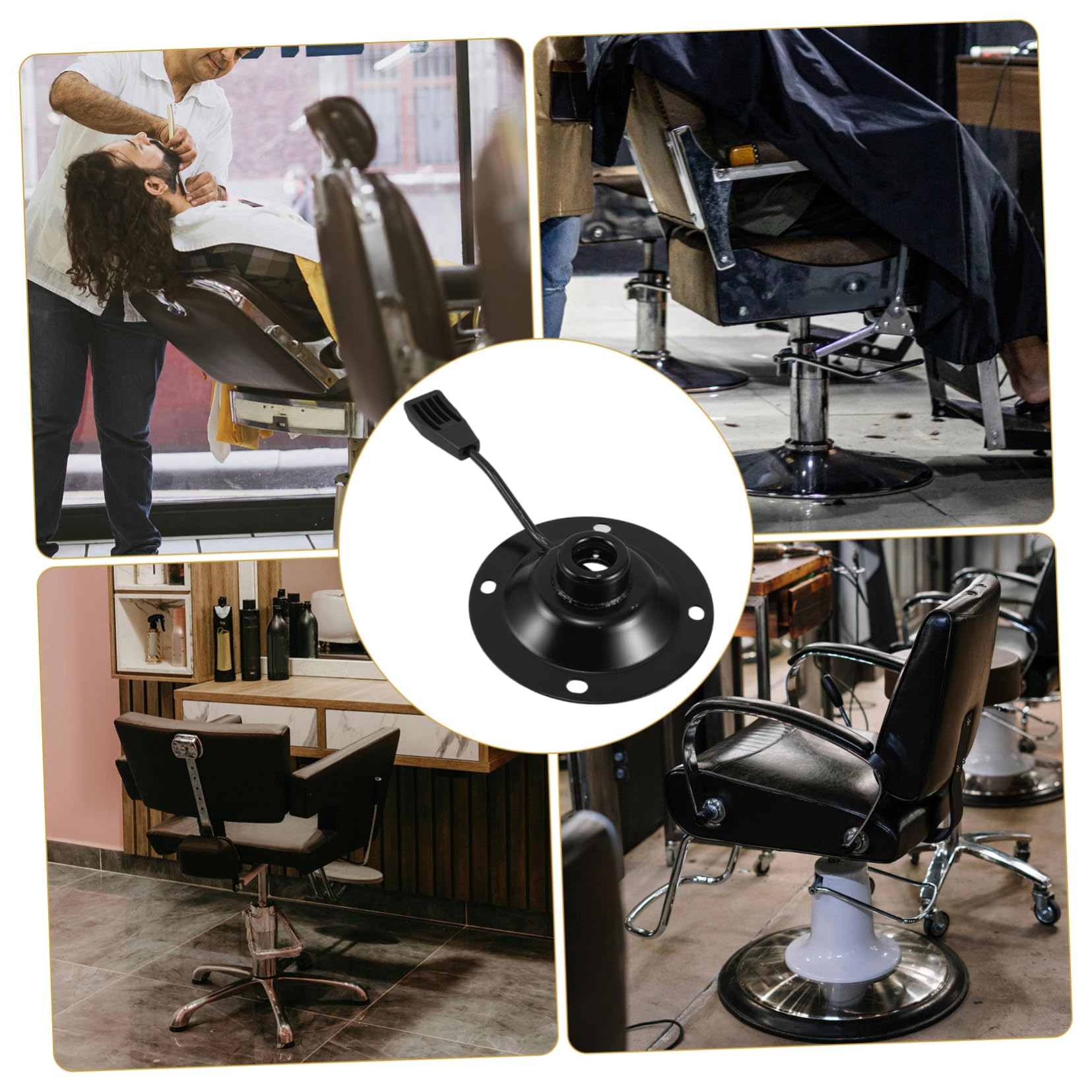 Healeved Mécanisme de Siège Réglable en Hauteur pour Chaise de Jeu Noire en Fer, Matériau Robuste, Utilisation Polyvalente pour Salons et Barber Shops