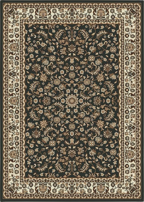 SrS Rugs® Luna Collection, Living Room Rugs, Hallway Runners, with Soft Smooth 8mm Pile. Contemporary Borders Design. 7 Colours, 9 Sizes (Classical Black, 120 x 170 cm) — image 1