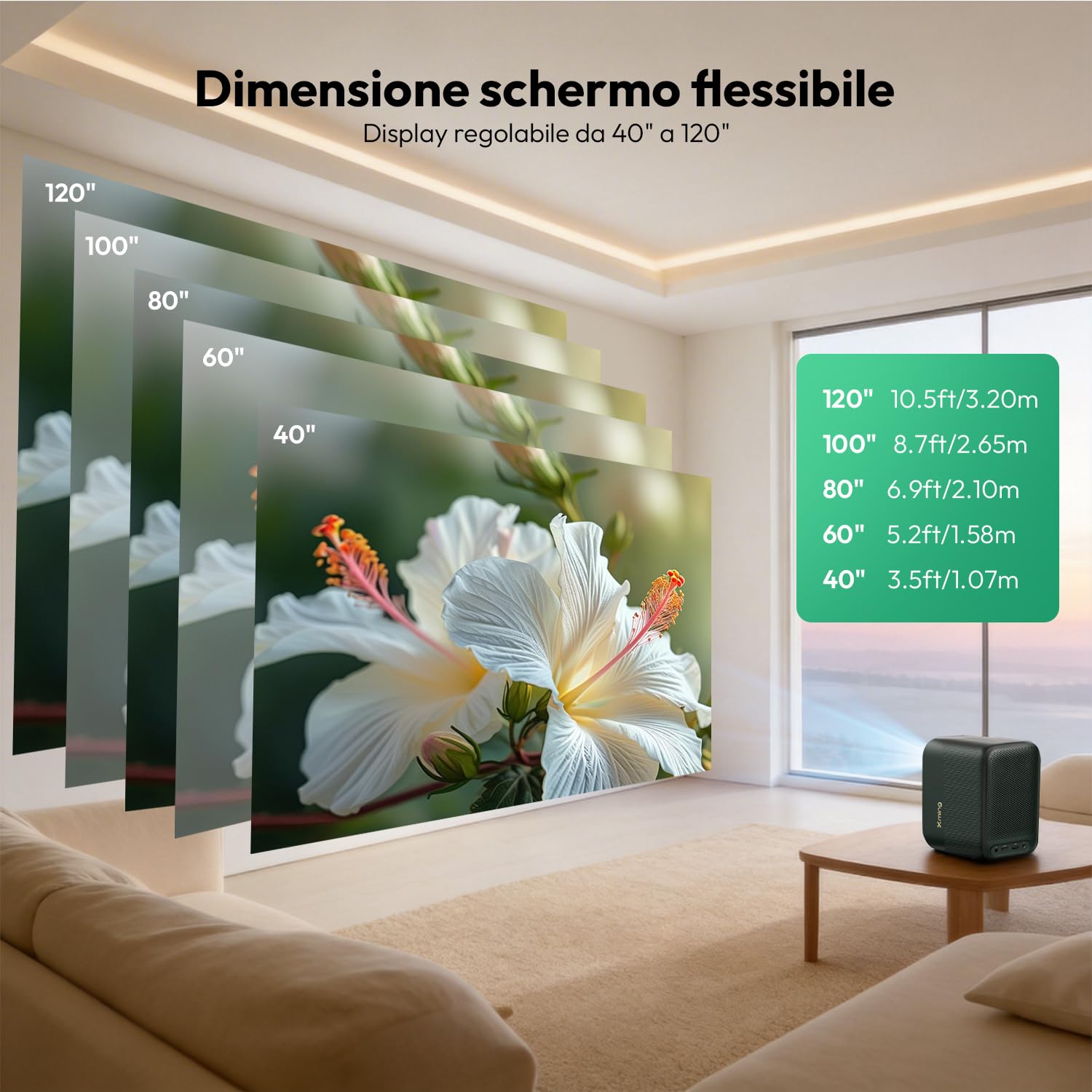 Formovie Proiettore Intelligente Google TV 1080P WiFi6 Bluetooth 600 ISO Home Theater Esterno