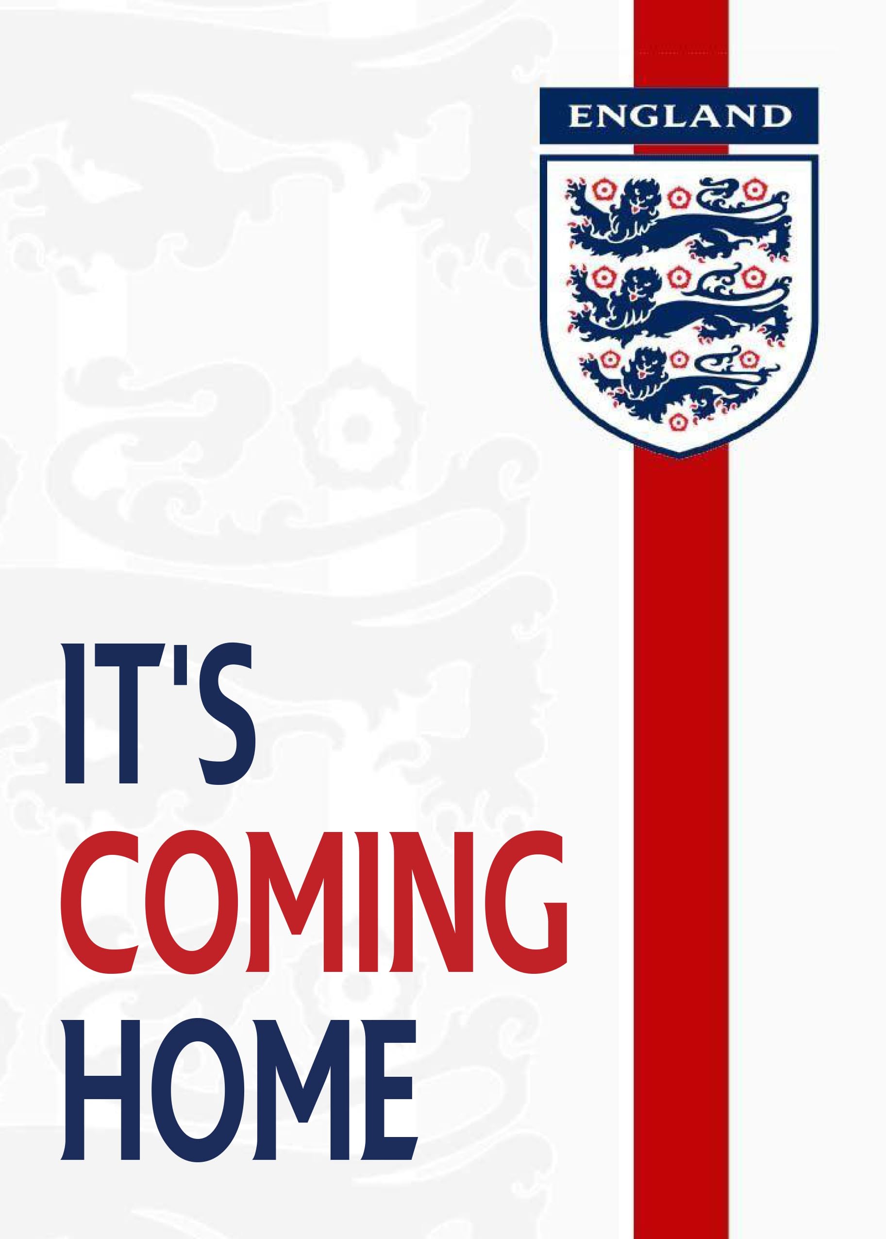 England Its Coming Home Badge Bunting England 2024 (10 Meters)