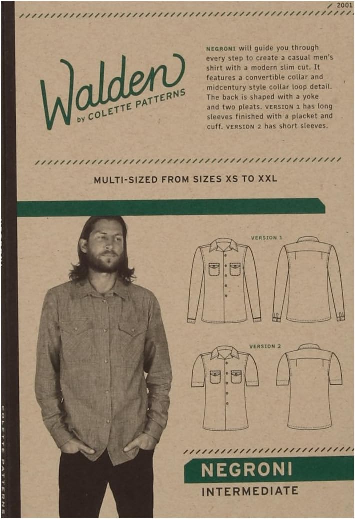 Colette Negroni Men's Shirt Pattern