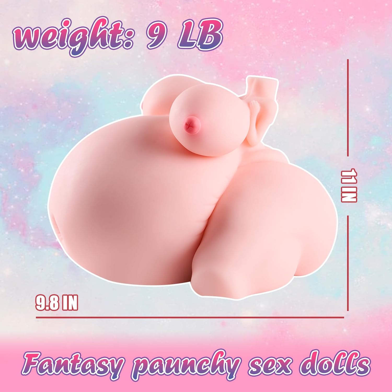 Sex Dolls for Men Pregnant with Female Big Ass Torso Sex Doll Lifelike Adult Male Masturbator Toys with Realistic Vaginal Anal Breast Pussy Pregnant Sex Dolls for Woman, Big Belly