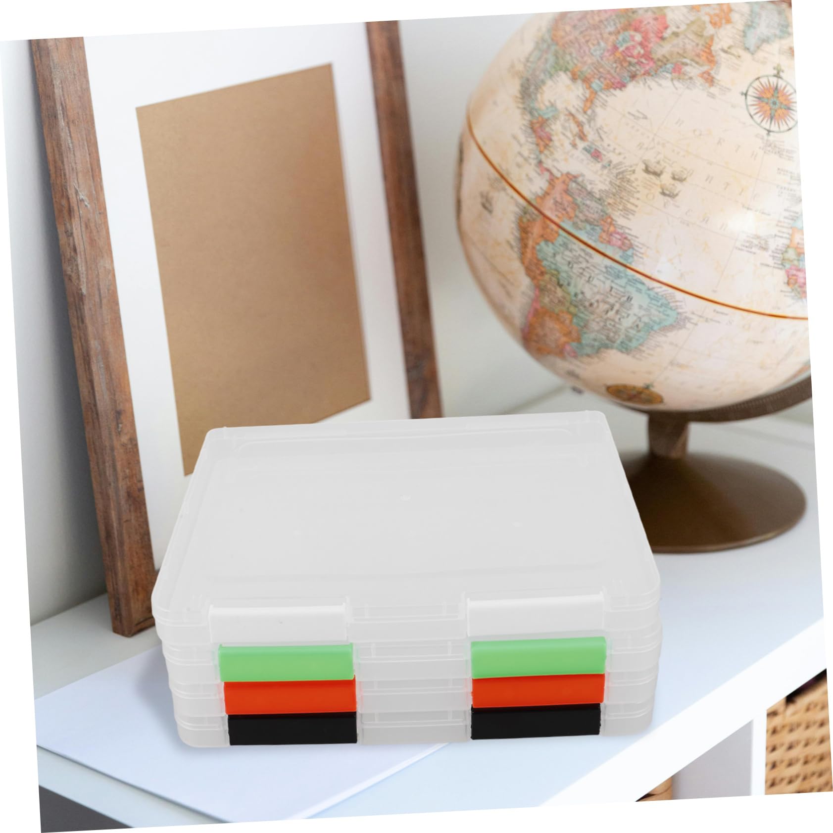 Operitacx 8 Pz Scatola di archiviazione dati portapenne scatola per valigetta portatile organizzatore di riviste contenitore per la conservazione delle custodia per cartoline