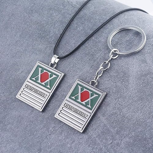 Miniatura 3 de SONGCHANGJEWELRY Llavero de collar Hunter & Hunter HxH Anime GON Killua Kurapika Cosplay Regalos de Navidad para hombres y mujeres