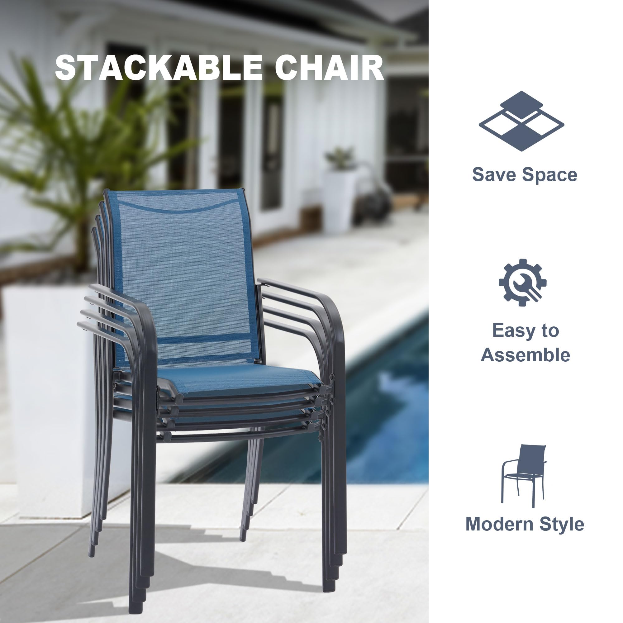 sling stackable chairs
