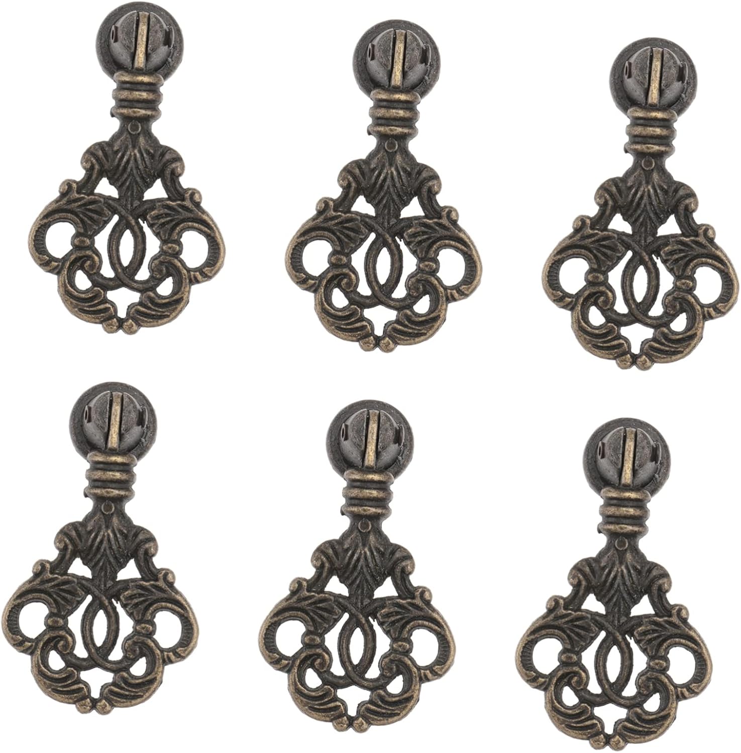 Uonlytech 18 pcs Handle Drawer pulls Decorative Door Furniture Pulls Knob Antique Cabinet knobs Cupboard Knob Kitchen Rustic Decor Furniture Accessory Dressing Table Retro Cabinet Zinc Alloy