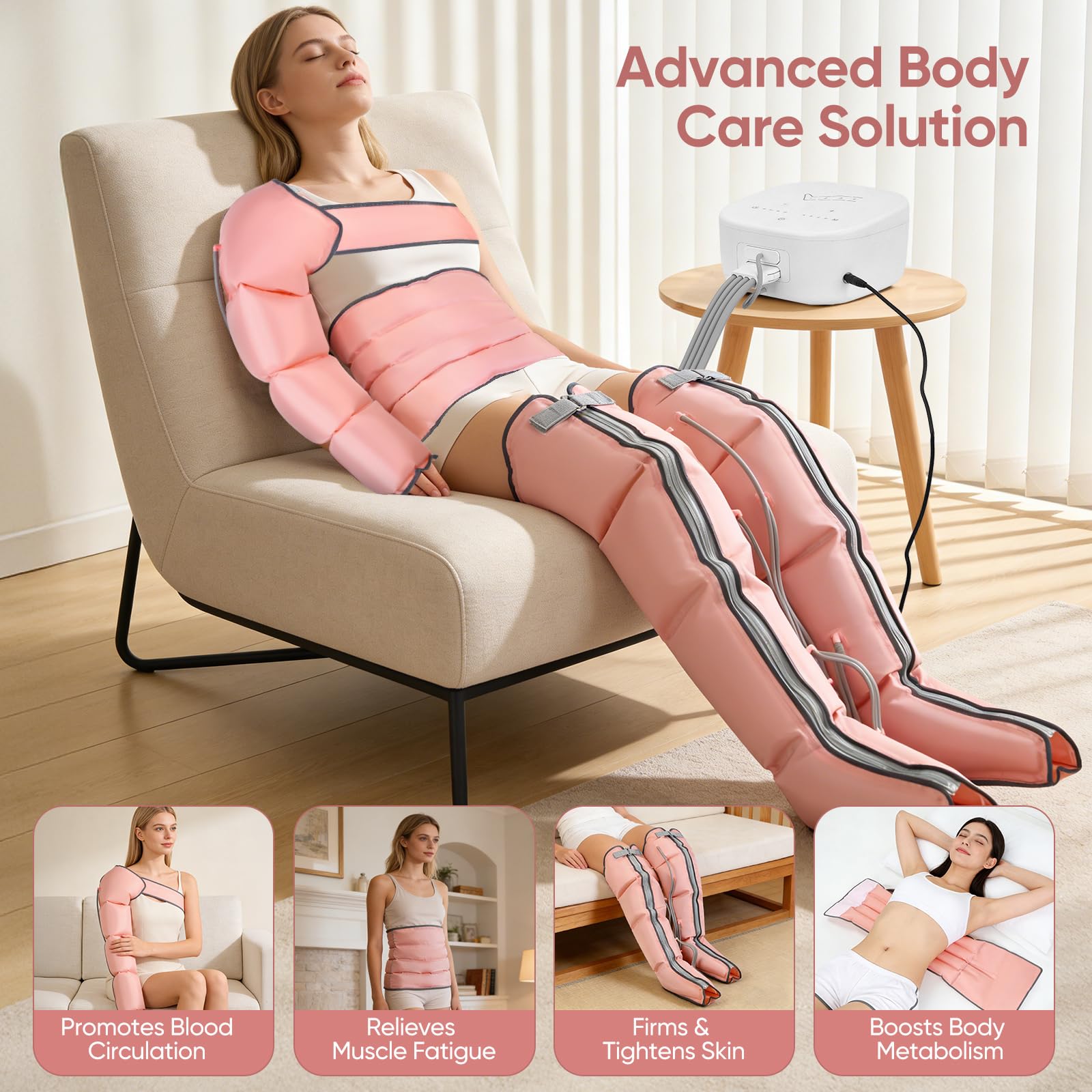3-in-1 Luftdruck-Massagegerät für Hände, Beine & Lenden