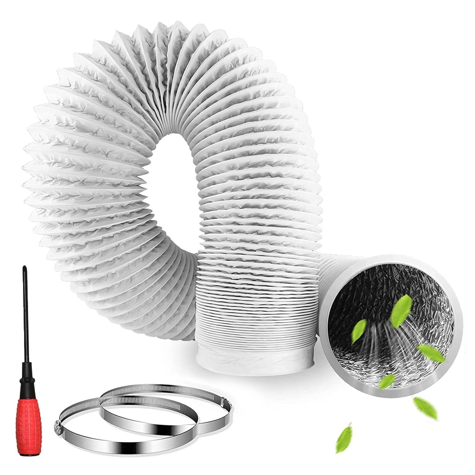 Tubo Flessibile Per Cappa 100mm - Lunghezza 3m Con Fascette In Acciaio - Foto 6