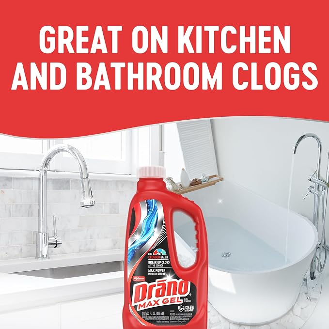Drano Max Gel limpiador para destapar caños 32 oz miniatura 7