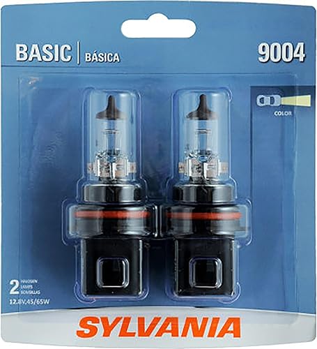 SYLVANIA - 9004 Basic - Bombilla halógena para faros delanteros y luces diurnas DRL (contiene 2 bombillas)