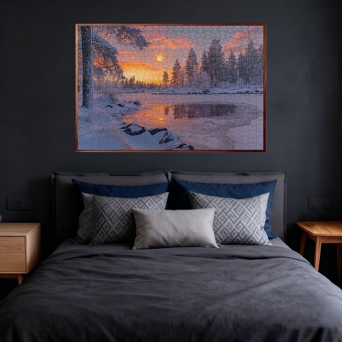 Puzzle 4000 sztuk krajobrazy, puzzle śnieg, puzzle dla dorosłych kreatywna rozrywka, drewniane puzzle z pudełkiem prezentowym, klasyczne puzzle zabawki edukacyjne, oryginalne prezenty dla kobiet -2165