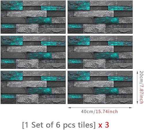 Miniatura 7 de Adhesivo retro para azulejos de despegar y pegar, azulejos adhesivos para azulejos de pared de cocina, calcomanías impermeables para baño, vinilo