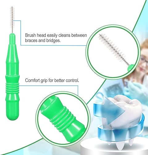 Miniatura 5 de Patelai 350 piezas de cepillo interdental, hilo dental, herramienta de limpieza de dientes, palillo de dientes, cabezal de hilo dental, hilo dental,