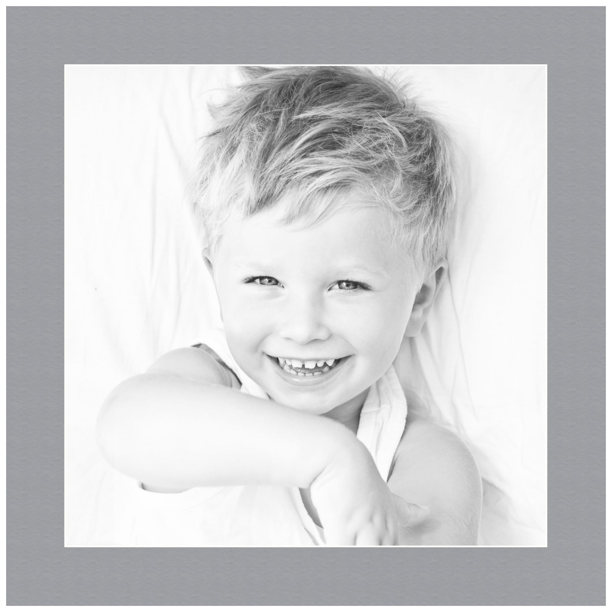 14x14 Silver/Silver Custom Mat for Picture Frame with 10x10 Opening Size (Mat Only, Frame NOT Included) - 7 Pack