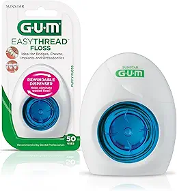 Fio Ortodôntico GUM, com ponta rígida, carretel rebobinável, 50 usos, Gum