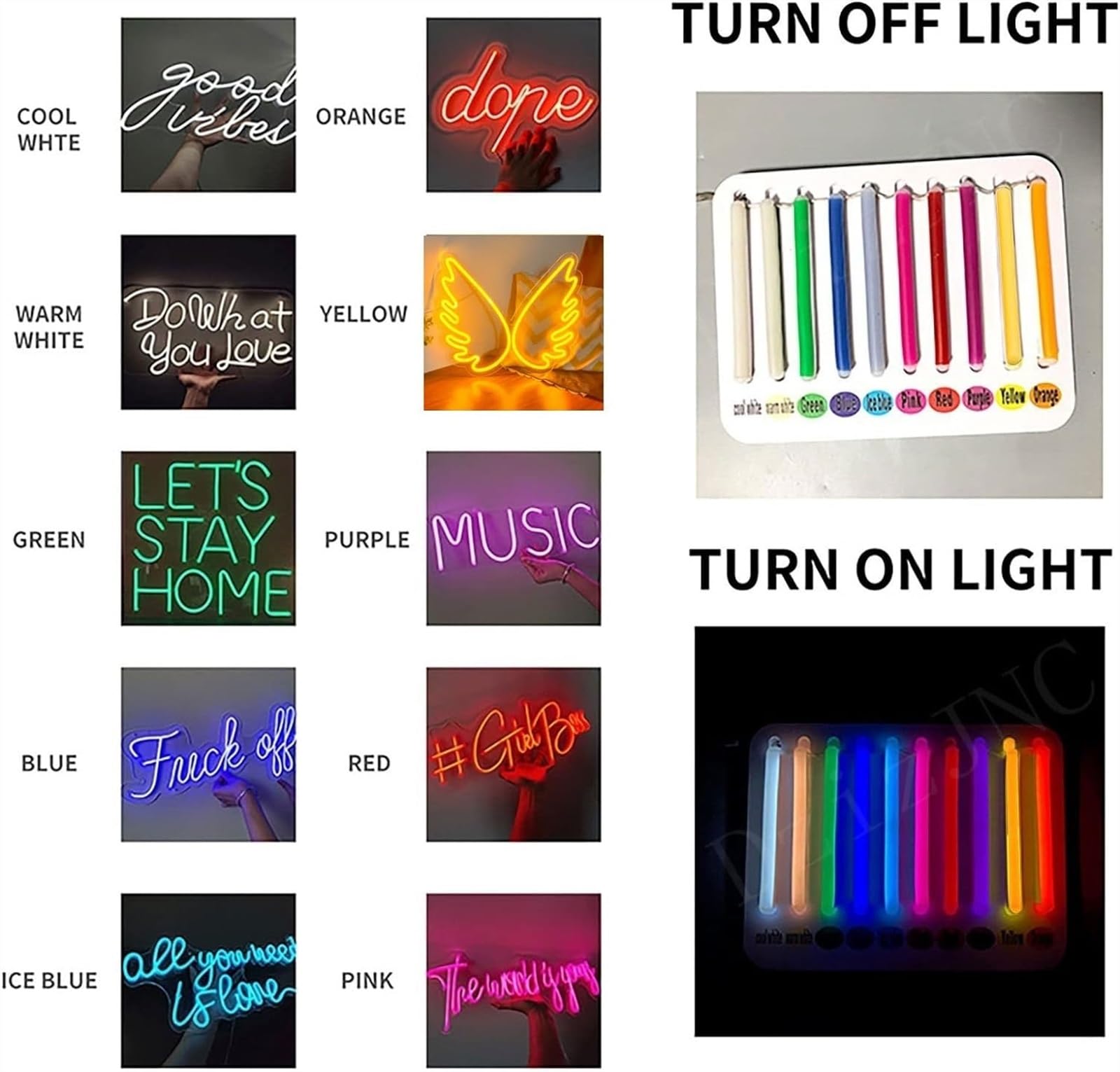 Akrylowy podświetlany napis Znak neonowy LED miłość jest we włosach neony światła ręcznie robiony neon led na dekoracje baru pokój domowy sklep Znak świetlny na ścianę domu(59 * 26cm)