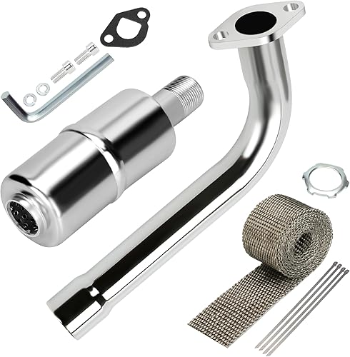 Miniatura 10 de YOXUFA Silenciador de tubo de escape de repuesto para Predator 212 196cc 224cc 6.5hp Coleman CT200U CT200U-EX BT200X Baja Warrior MB200 GX160 GX200