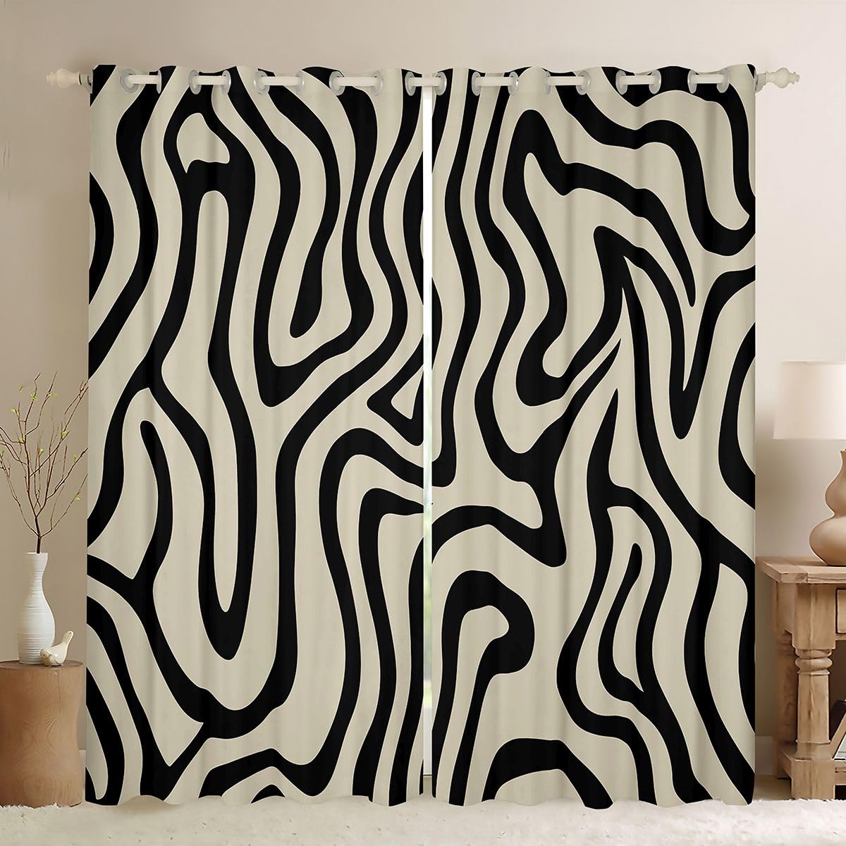 Voilage fenetre rayure minimaliste pour chambre et grand salon