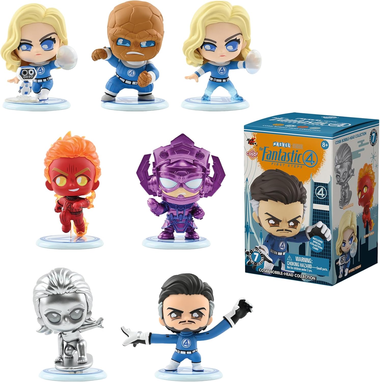 YuMe Fantastic Four Cosbi Bobble Head Blind Box Case of 8 Blind Boxes