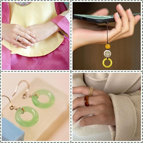 Miniatura 6 de findTop - 2 moldes de anillo de resina, moldes de silicona para resina, moldes de silicona de varios tamaños, para hacer anillos, aretes de