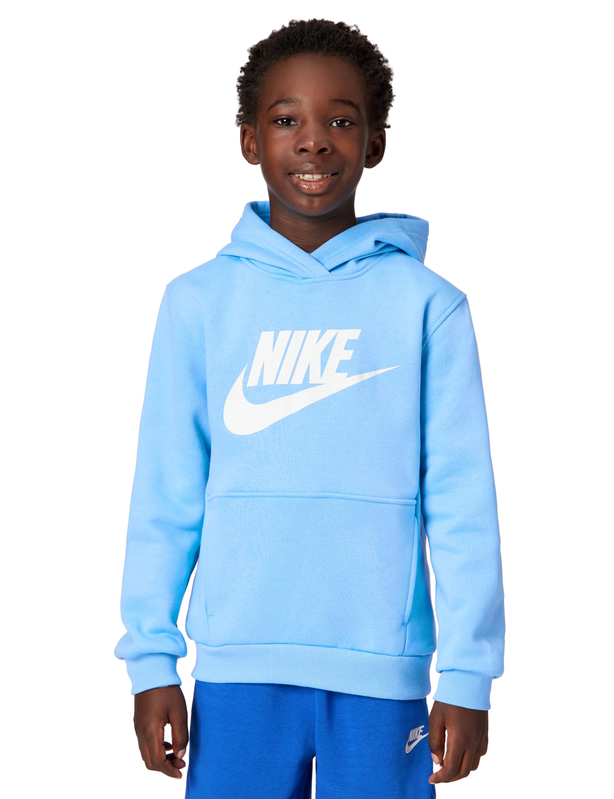 Unisex Big Kids' Sportswear Club Fleece Pullover Hoodie (Large Swoosh Logo) - Boys and Girls Sweatshirt
