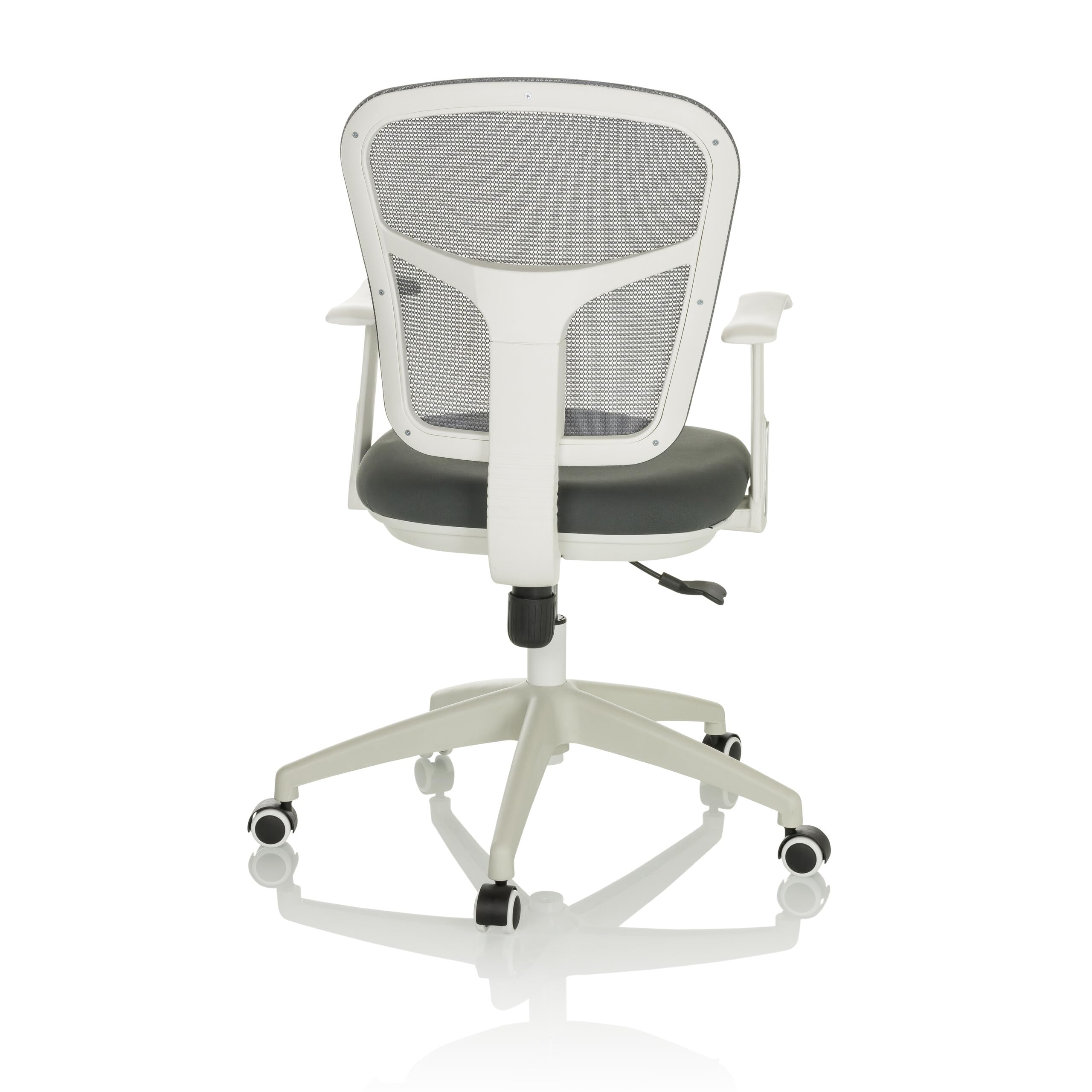 hjh OFFICE Bürostuhl TOP 108 W Stoff/Netzstoff Drehstuhl Arbeitsstuhl mit neigbarer Rückenlehne, gepolstert, Grau/Weiß, 729441