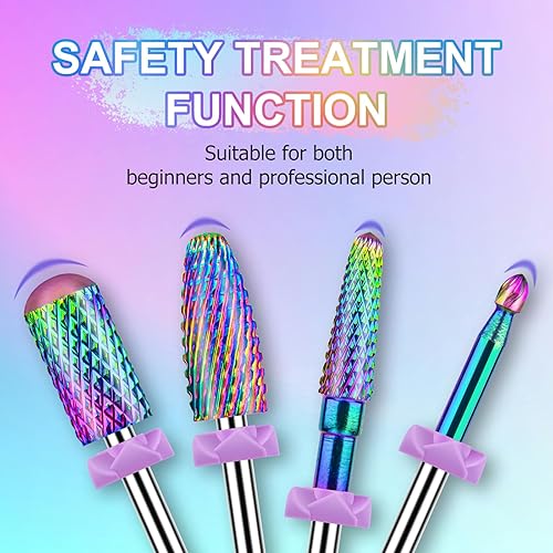 Miniatura 4 de Depvko - Juego de 10 brocas para uñas, brocas profesionales de carburo de tungsteno para uñas, brocas eléctricas de 332 pulgadas, uñas de gel