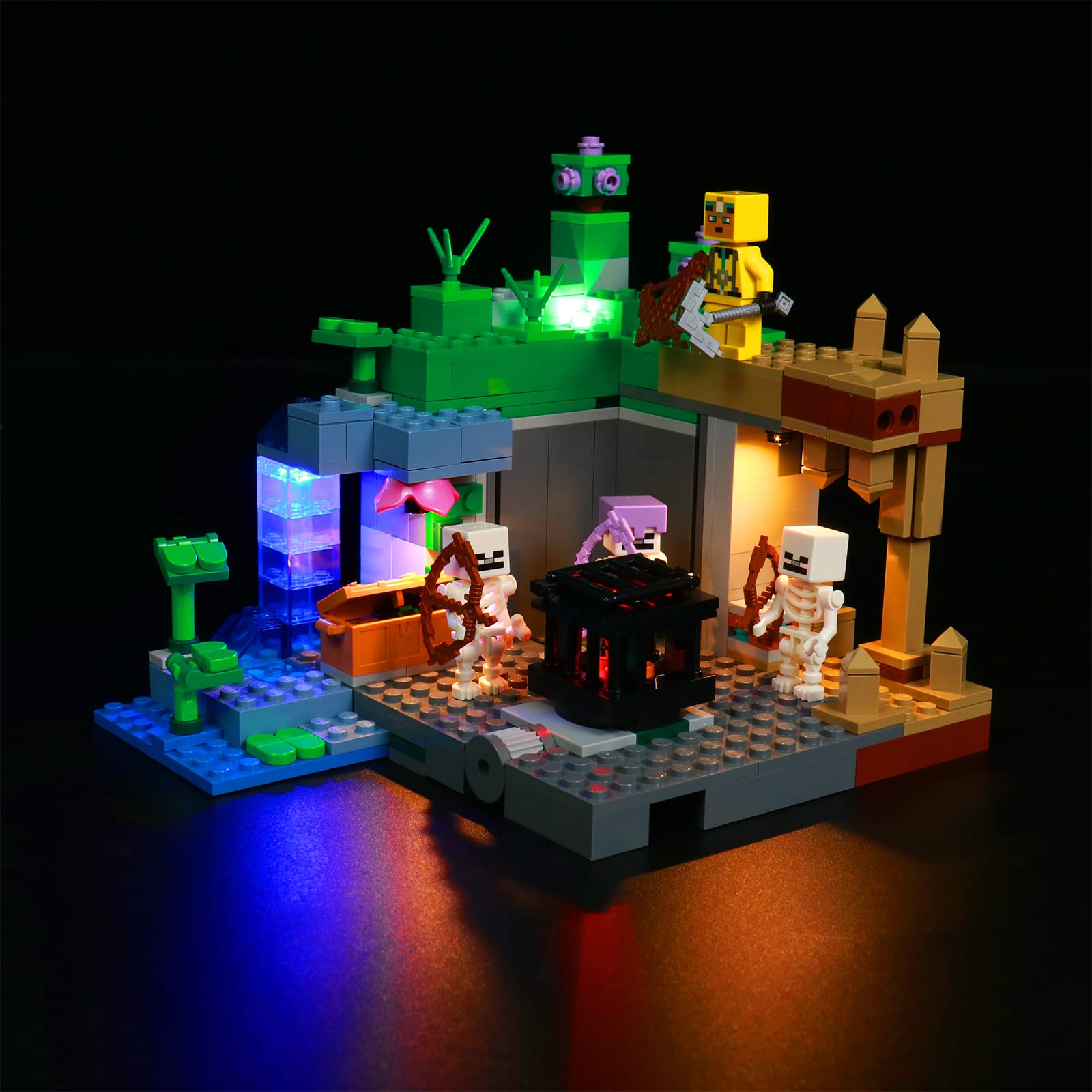 VONADO Led Light Kit Compatible with Lego 21189 Skeleton Dungeon, DIY Decor Lights for Lego Building Blocks