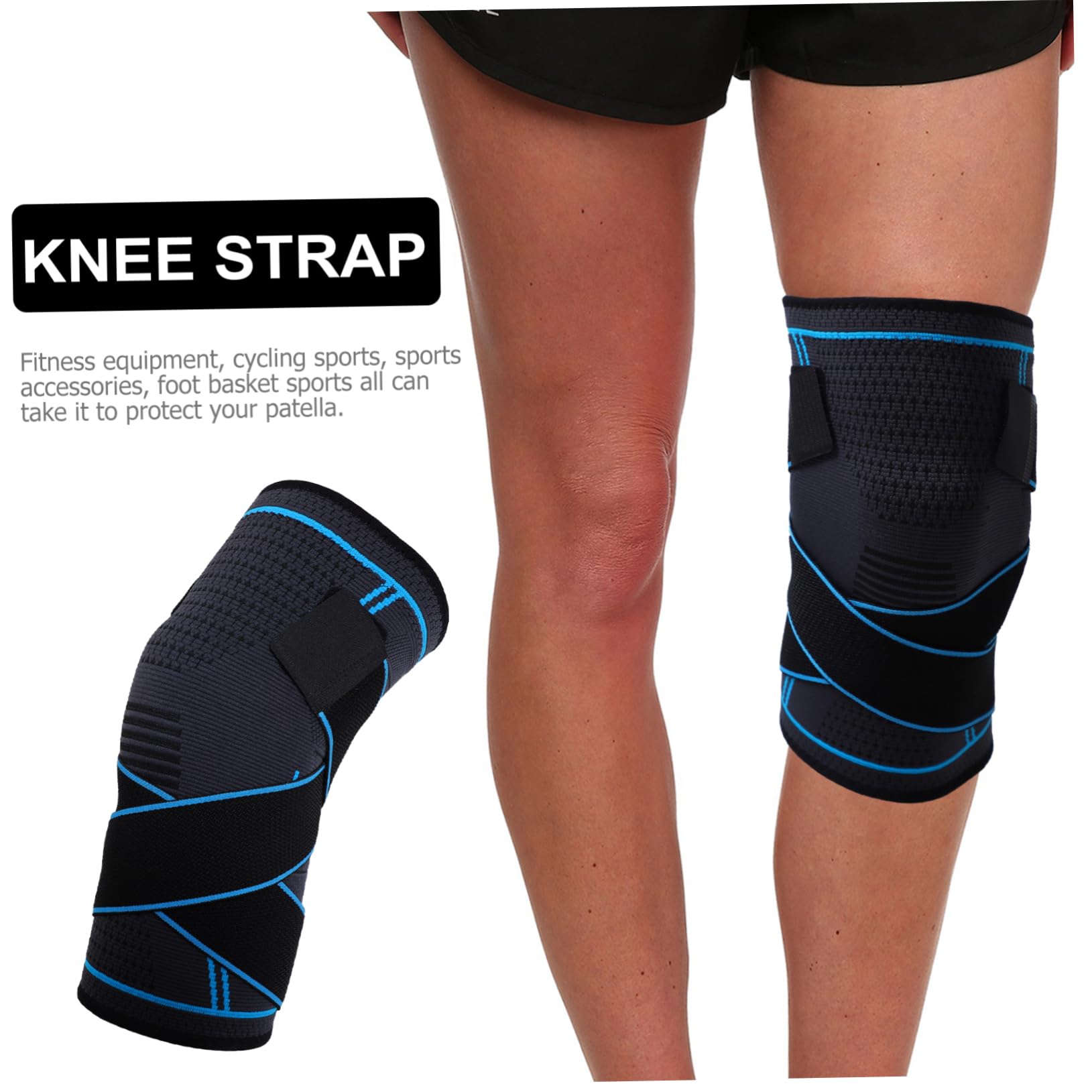 COLLBATH Patella Knee Strap Running Support Brace Breathable Sports Kneepad Compression for Fitness