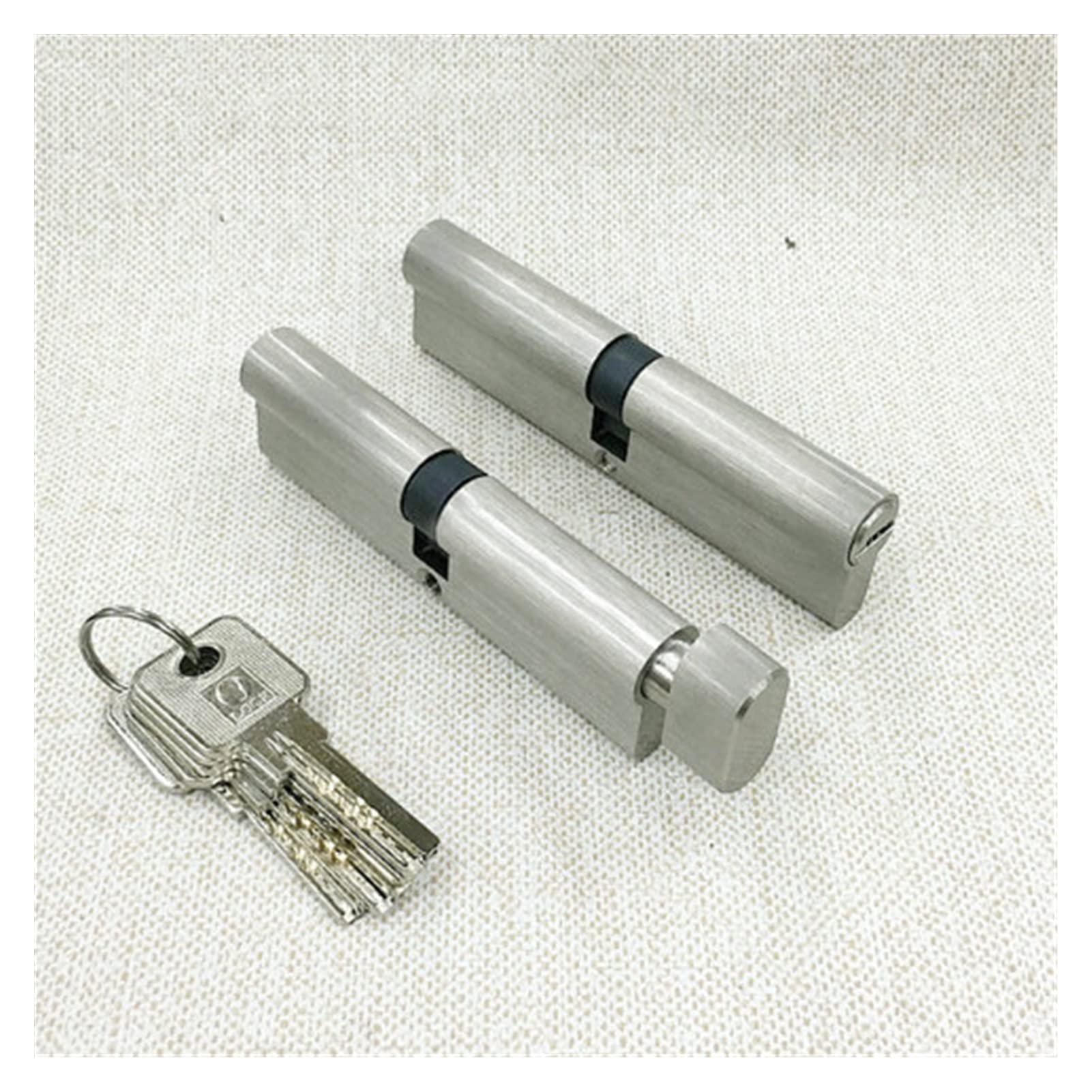 Cilindro Serratura,Cilindro per Porta 1 pz Cilindro della porta 100cm Security Porta in rame Cilindro Cilindro Interno Camera da letto Living Lock Maniglia 5 pezzi Blocco tasti in ottone (Size : DC 1