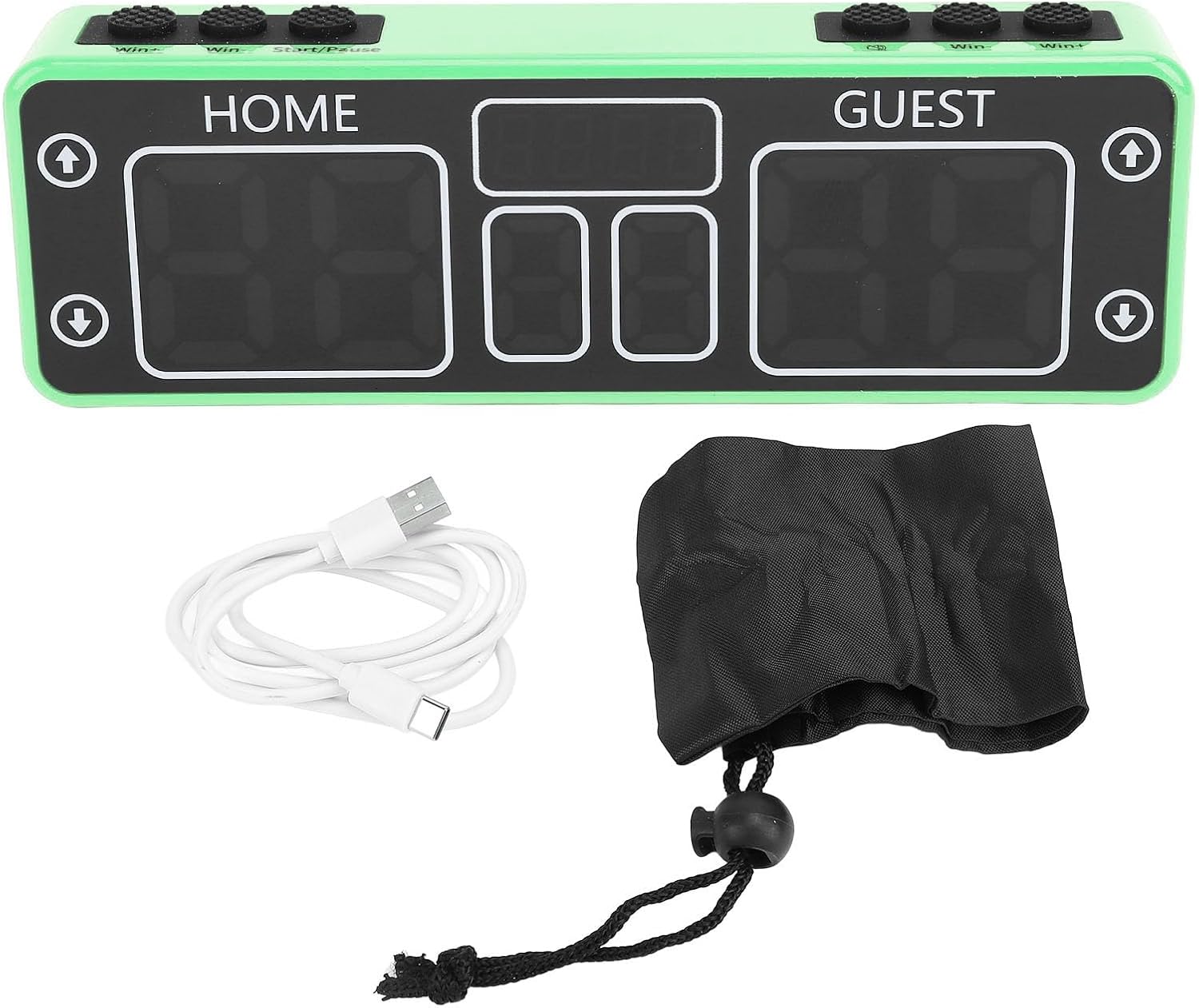 Luqeeg LED Digital Scoreboard, USB Rechargeable Portable Tabletop Electronic Scoreboard with Countdown Timer for Cornhole, Basketball, Baseball, Tennis, Volleyball, Badminton