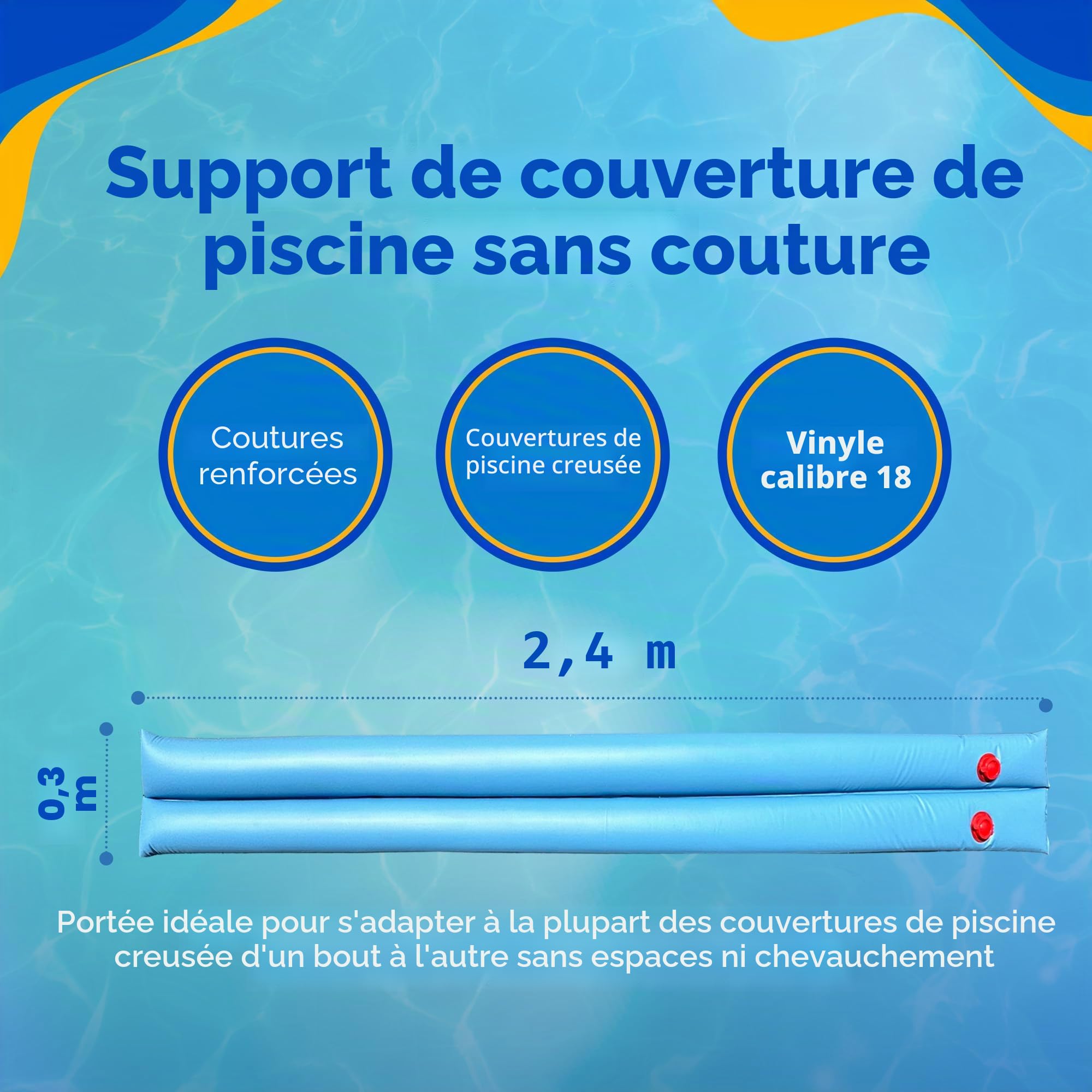 Blue Wave Swimline Rouleau Double Tube de l'eau 5-Pack Bleu