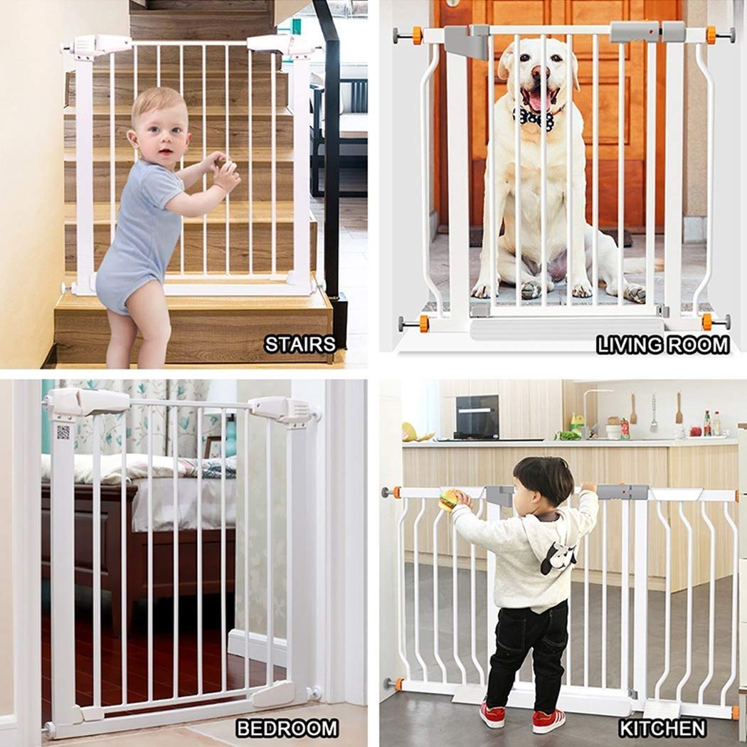 Pet Kojce Dla Niemowląt Brama Bezpieczeństwa Barierki Schodowe Kominek Pet Fence Child Jaźni Zamknięcie Poręczy Staircase-Tralki/90-97Cm