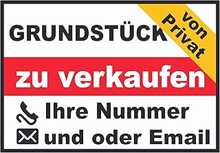 HB-Druck Grundstück Verkaufsschild von Privat Schild A2 (420x594mm)