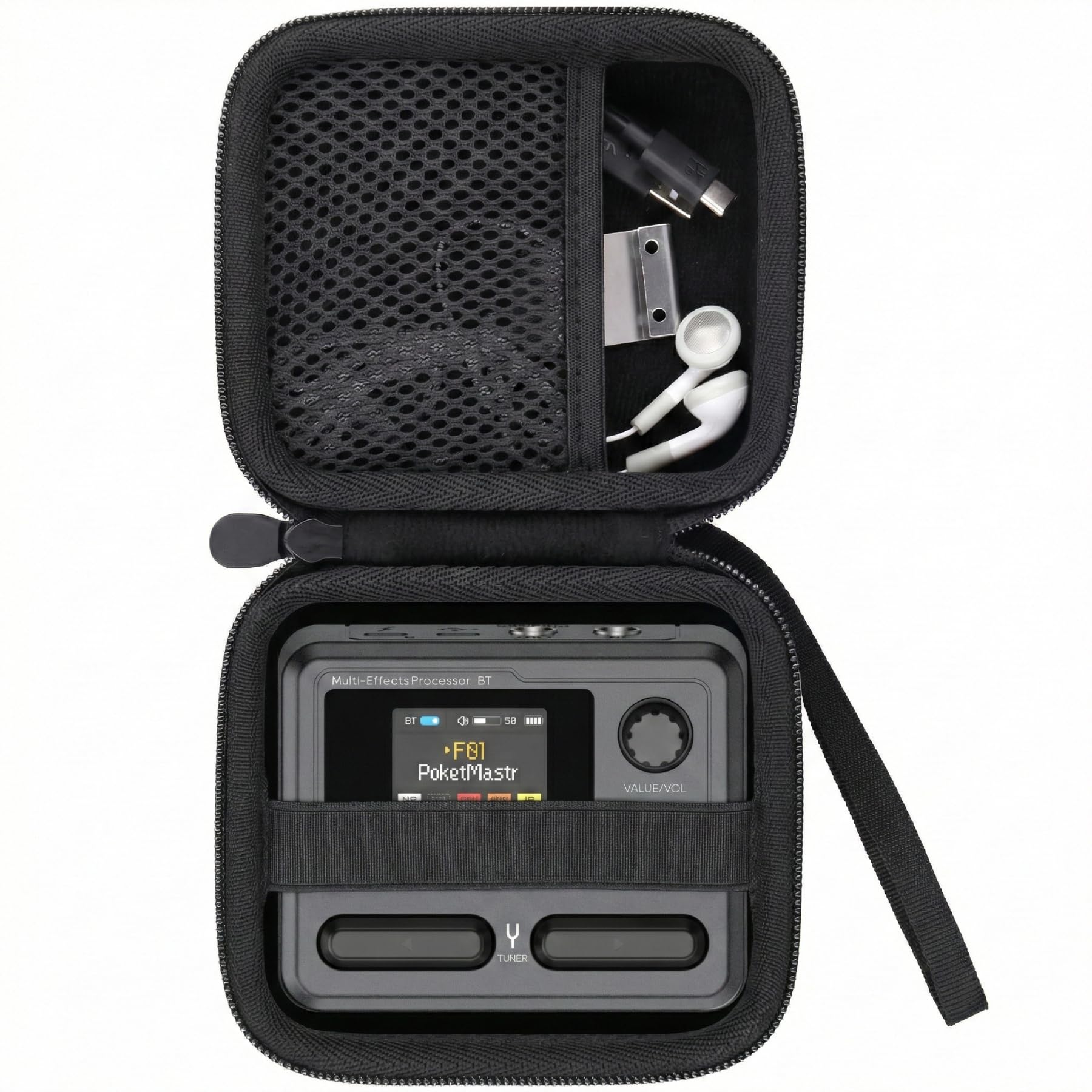Khanka do SONICAKE Multiefekt gitarowy Twardy futerał do przenoszenia, pokrowiec ochronny, kompatybilny z Sonicake Pocket Master Efekty gitarowe, tylko etui