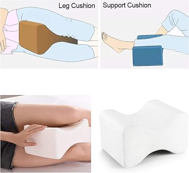 ADEPTNA MEMORY FOAM LEG PILLOW ORTHOPAEDIC FIRM BACK HIPS & KNEE SUPPORT WITH COVER
