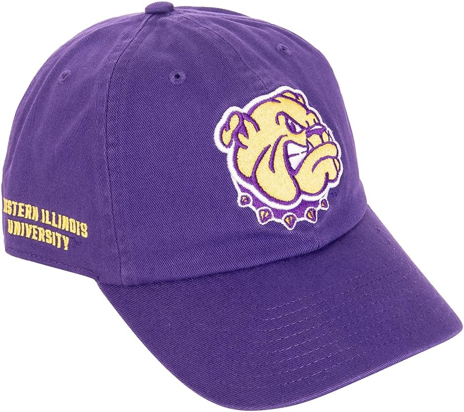 Desert Cactus Western Illinois University Baseball Hat WIU Leathernecks Brimmed Embroidered Hats Cap Adjustable Cloth Strap Adult (Style B) Purple