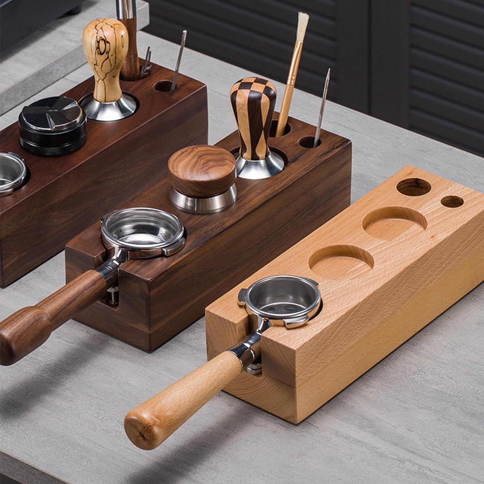 predolo Soporte para Filtro de Café, Tapete para Manipulación de Espresso, Estante Multifunción Duradero, Soporte para Tapete para Casa, Tienda, Bar, Cocina Y, 63mm, Individual