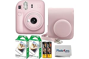 Fujifilm Instax Mini 12 - Pink Blossom Bundle with Twin Pack Film & Protective Case