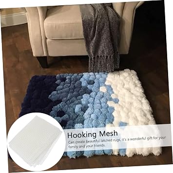 Blank Latch Hook Mesh for Rug Making Tapestry Canvas for Craft Projects Easy to Cut and Use for Home Decor